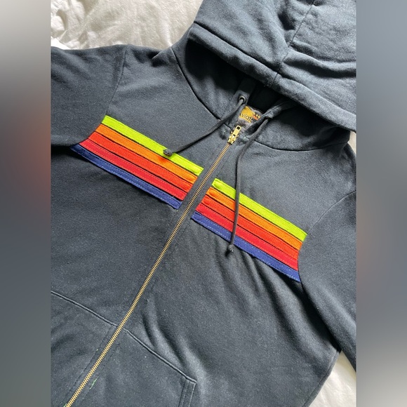 Aviator Nation Neon Stripe Hoodie - Picture 2 of 3